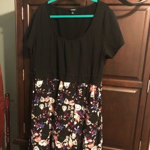 Torrid knit to woven dress